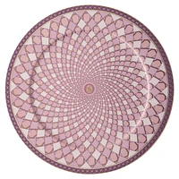 Signum service plate, Porcelain, Pink by SWAROVSKI
