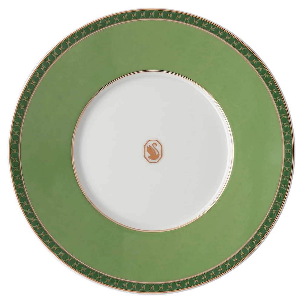 Signum cup with saucer, Porcelain, Green by SWAROVSKI