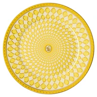 Signum bread plate, Porcelain, Yellow by SWAROVSKI
