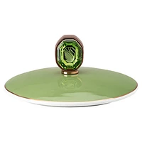 Signum mug with lid, Porcelain, Green by SWAROVSKI