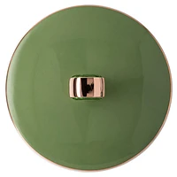 Signum mug with lid, Porcelain, Green by SWAROVSKI