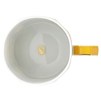 Signum mug with lid, Porcelain, Yellow by SWAROVSKI