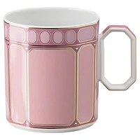 Signum mug with lid, Porcelain, Pink by SWAROVSKI