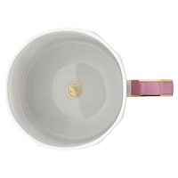 Signum mug with lid, Porcelain, Pink by SWAROVSKI
