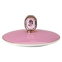 Signum mug with lid, Porcelain, Pink by SWAROVSKI