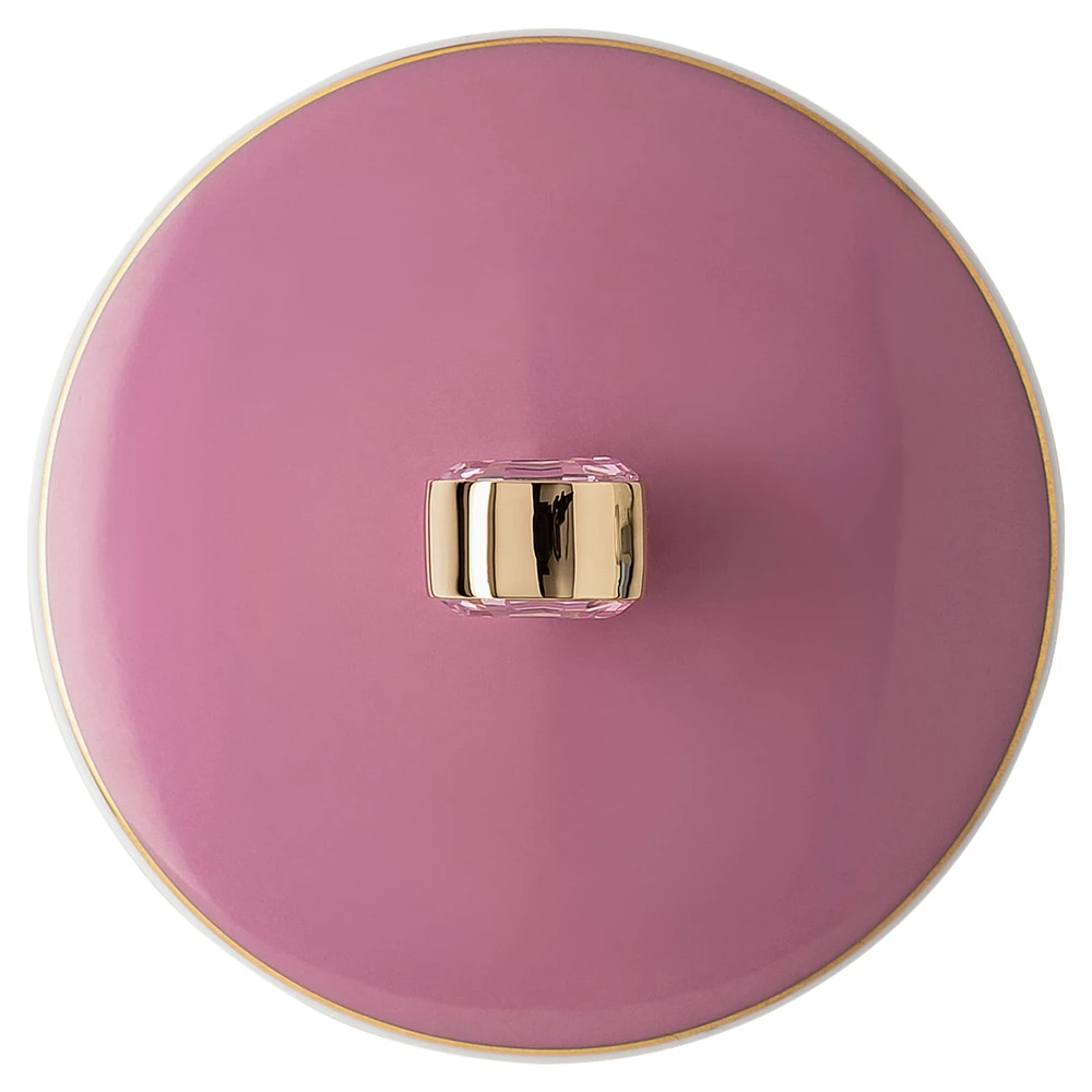 Signum mug with lid, Porcelain, Pink by SWAROVSKI