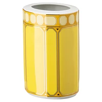Signum vase, Porcelain, Medium, Yellow by SWAROVSKI