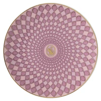 Signum plate, Porcelain, Small, Pink by SWAROVSKI