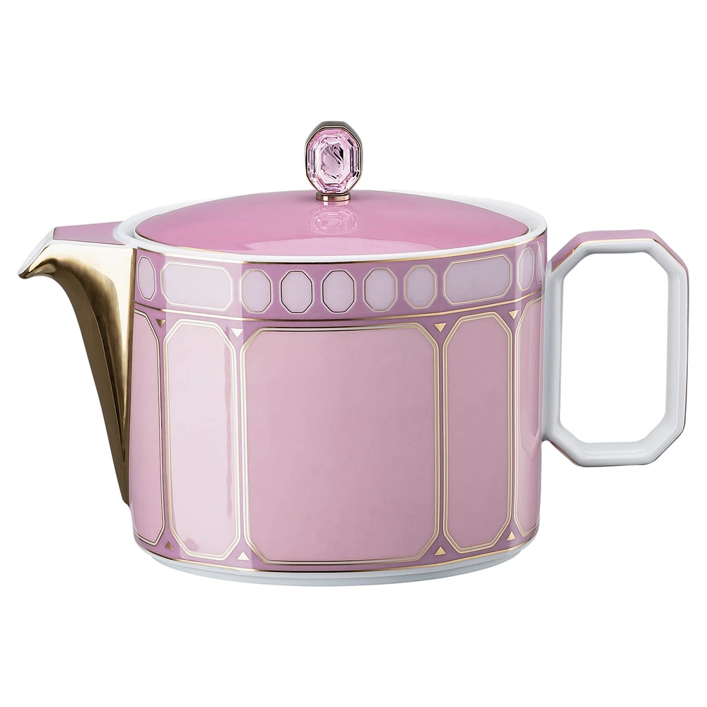 Signum teapot, Porcelain, Small, Pink by SWAROVSKI