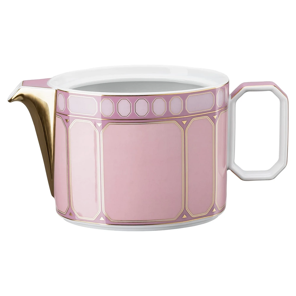 Signum teapot, Porcelain, Small, Pink by SWAROVSKI