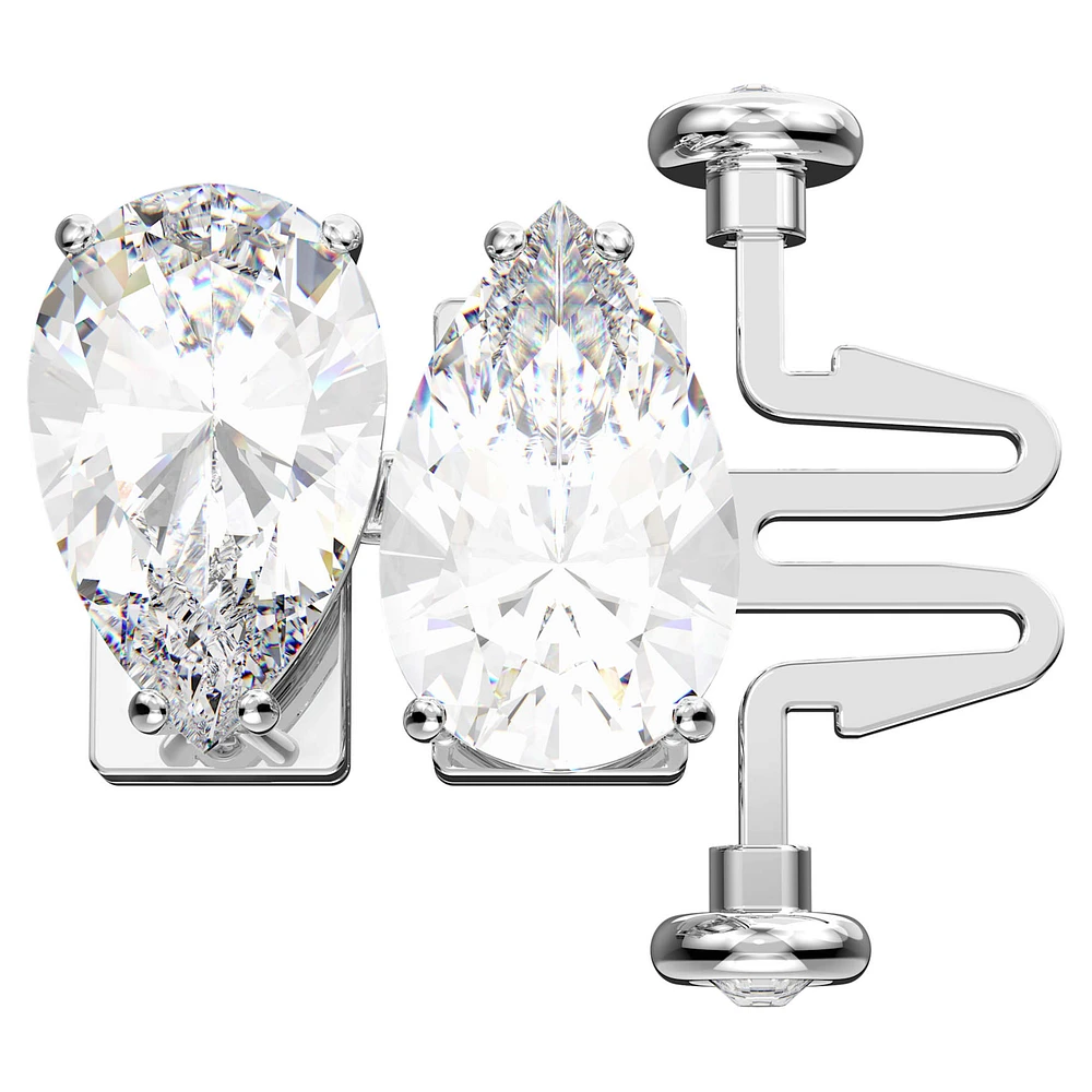 Millenia extender, Pear cut, White, Rhodium plated by SWAROVSKI