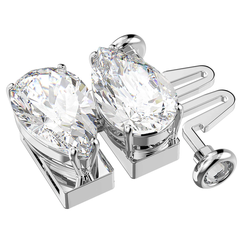 Millenia extender, Pear cut, White, Rhodium plated by SWAROVSKI