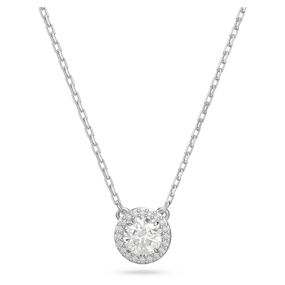 Constella pendant, Round cut, Pavé, White