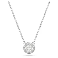 Constella pendant, Round cut, Pavé, White