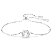 Una Angelic bracelet, Round cut, White, Rhodium plated by SWAROVSKI