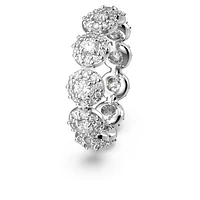 Una Angelic ring, Round cut, White, Rhodium plated by SWAROVSKI