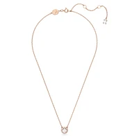 Constella pendant, Round cut, Pavé, White, Rose gold-tone plated by SWAROVSKI
