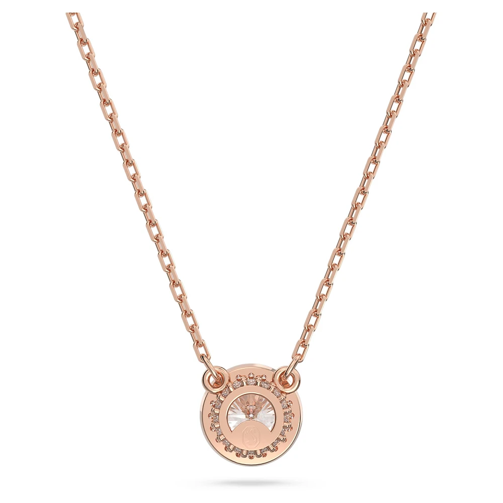 Constella pendant, Round cut, Pavé, White, Rose gold-tone plated by SWAROVSKI