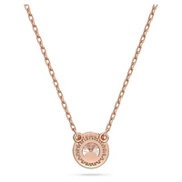 Constella pendant, Round cut, Pavé, White, Rose gold-tone plated by SWAROVSKI