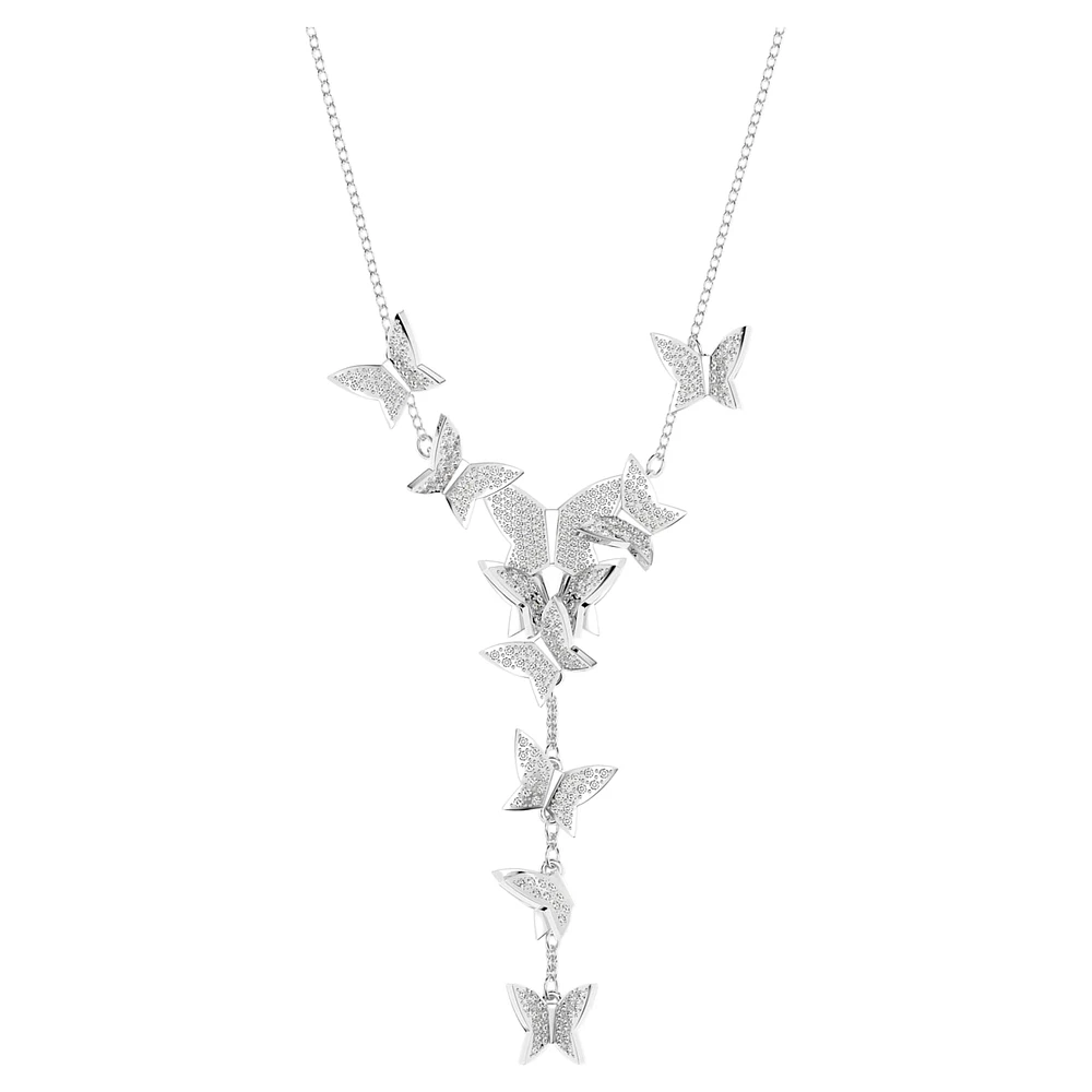 Idyllia Lilia Y necklace, Butterfly, White