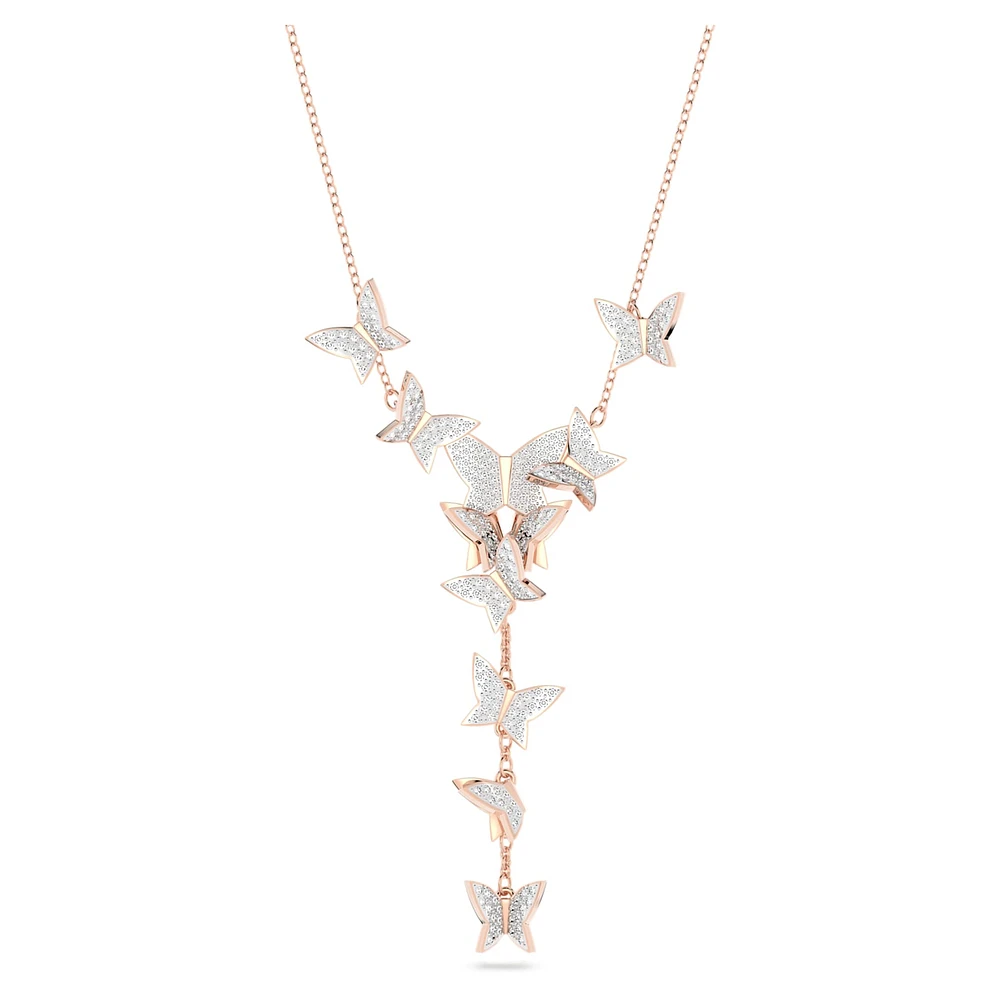 Idyllia Lilia Y necklace, Butterfly, White