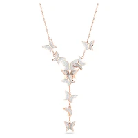 Idyllia Lilia Y necklace, Butterfly, White