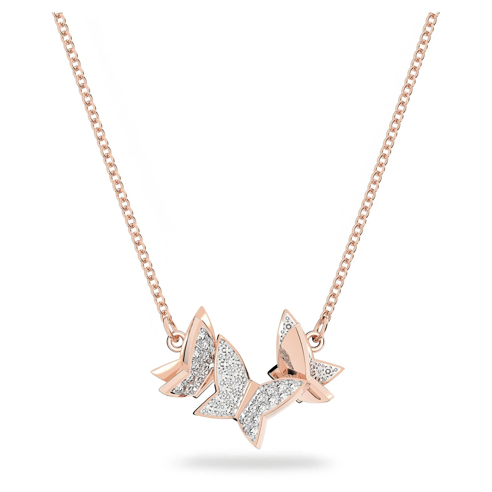 Idyllia Lilia necklace, Butterfly, White