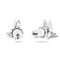 Idyllia Lilia stud earrings, Butterfly, White