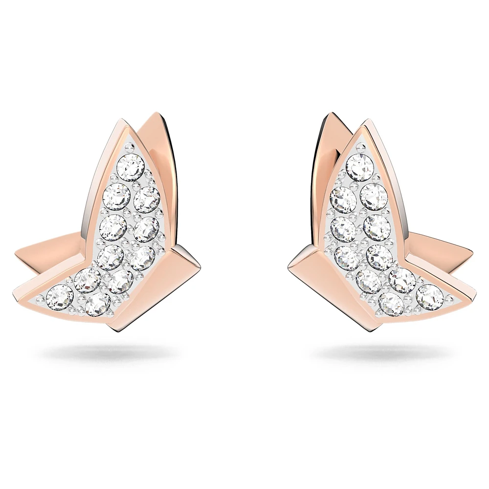 Idyllia Lilia stud earrings, Butterfly, White