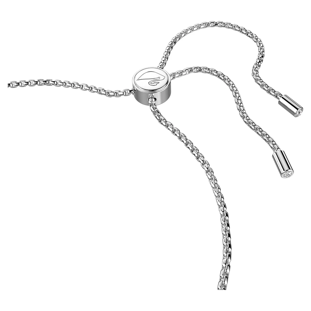 Lovely bracelet, Heart, White, Rhodium plated by SWAROVSKI