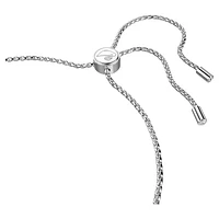 Lovely bracelet, Heart, White, Rhodium plated by SWAROVSKI
