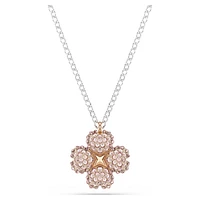 Latisha pendant, Flower, Pink, Mixed metal finish by SWAROVSKI
