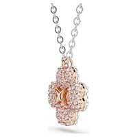 Latisha pendant, Flower, Pink, Mixed metal finish by SWAROVSKI