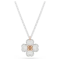 Latisha pendant, Flower, Pink, Mixed metal finish by SWAROVSKI