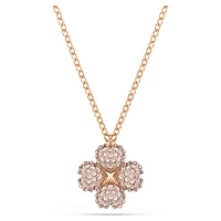 Latisha pendant, Flower, Pink, Rose gold-tone plated by SWAROVSKI