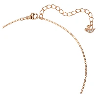 Latisha pendant, Flower, Pink, Rose gold-tone plated by SWAROVSKI
