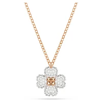 Latisha pendant, Flower, Pink, Rose gold-tone plated by SWAROVSKI
