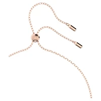 Hollow pendant, Interlocking loop, White, Rose gold-tone plated by SWAROVSKI