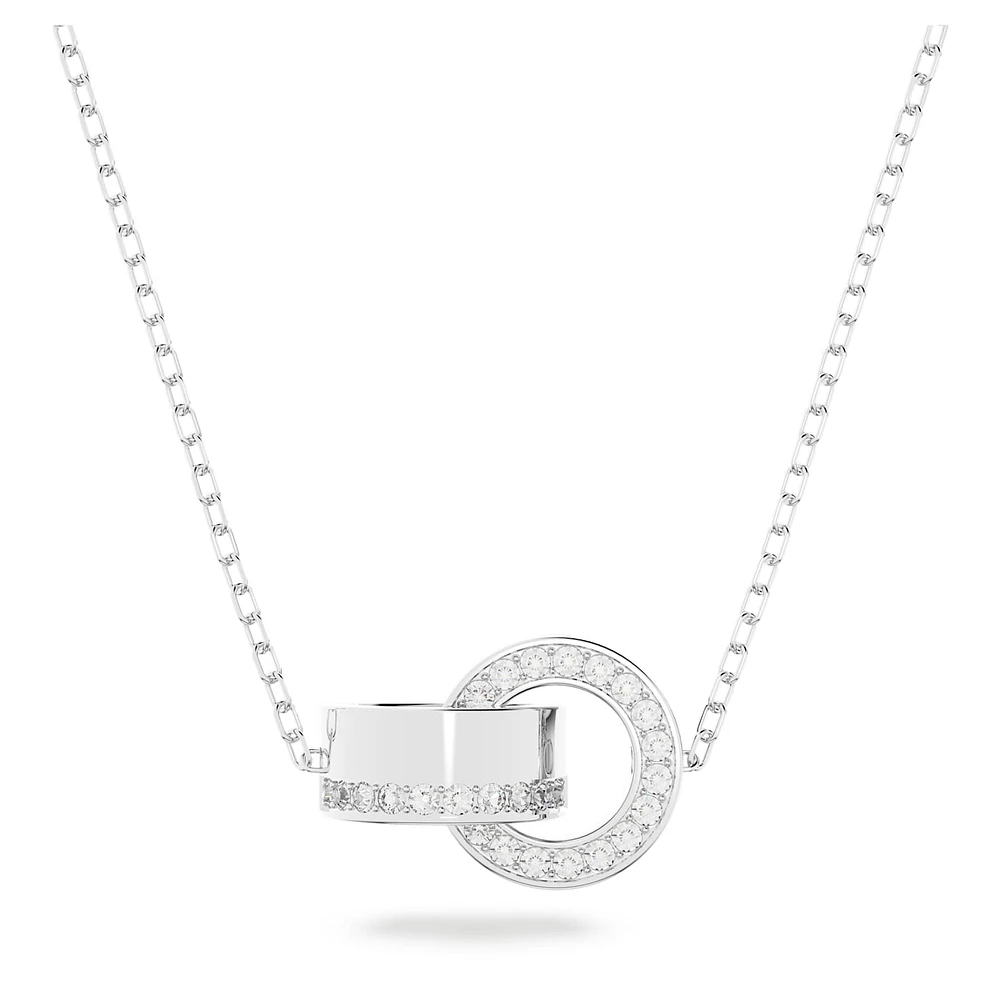 Hollow pendant, Interlocking loop, White