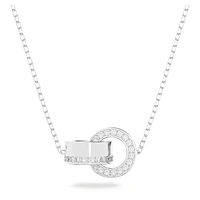 Hollow pendant, Interlocking loop, White