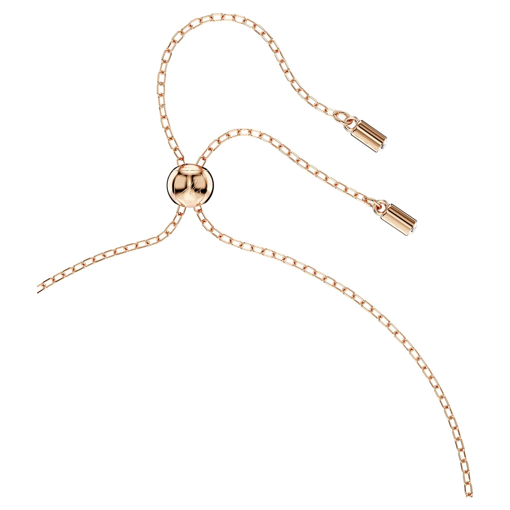 Hollow pendant, White, Rose gold-tone plated by SWAROVSKI