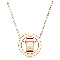 Hollow pendant, White, Rose gold-tone plated by SWAROVSKI