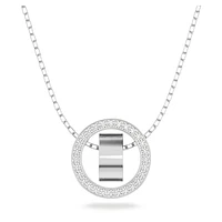 Hollow pendant, White, Rhodium plated by SWAROVSKI