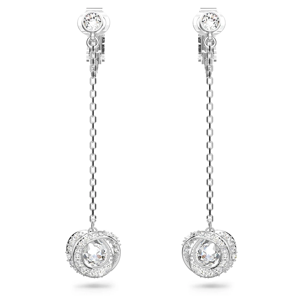 Generation clip earrings, Long, White