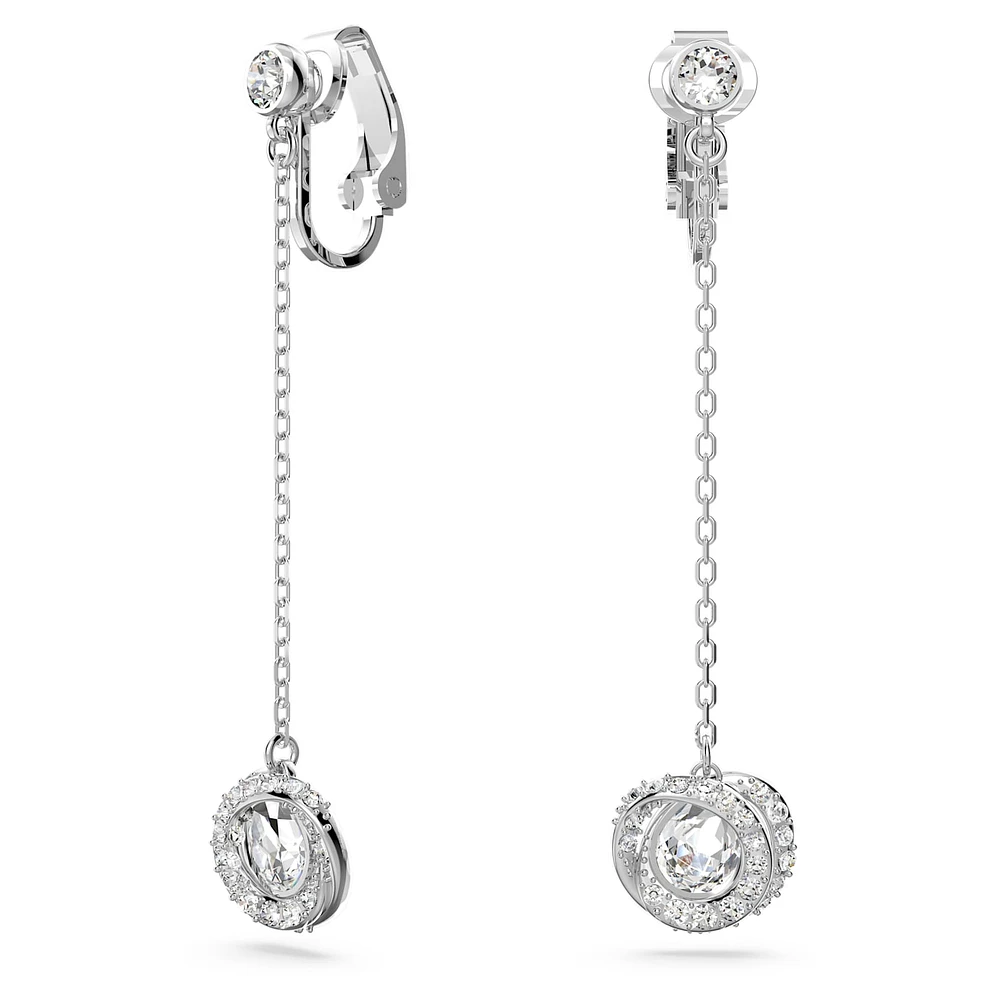 Generation clip earrings, Long, White