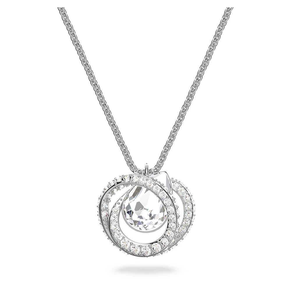 Generation pendant, White, Rhodium plated by SWAROVSKI