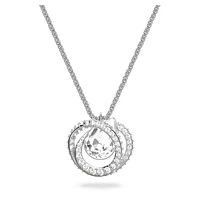 Generation pendant, White, Rhodium plated by SWAROVSKI
