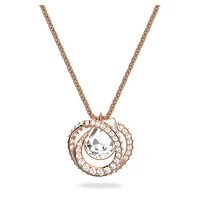 Generation pendant, White, Rose gold-tone plated by SWAROVSKI
