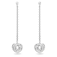 Generation drop earrings, Long, White