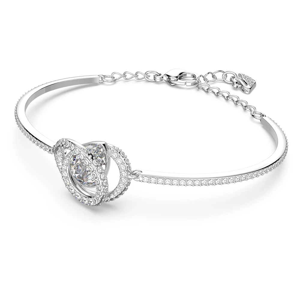 Generation bangle, White, Rhodium plated by SWAROVSKI